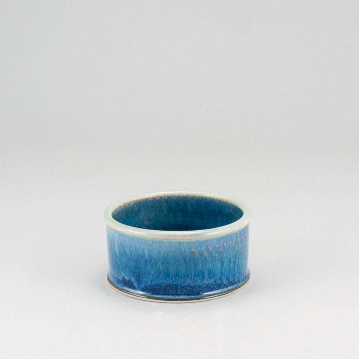 Handmade Pottery Brie Baker in Cobalt pattern made by Georgetown Pottery in Maine
