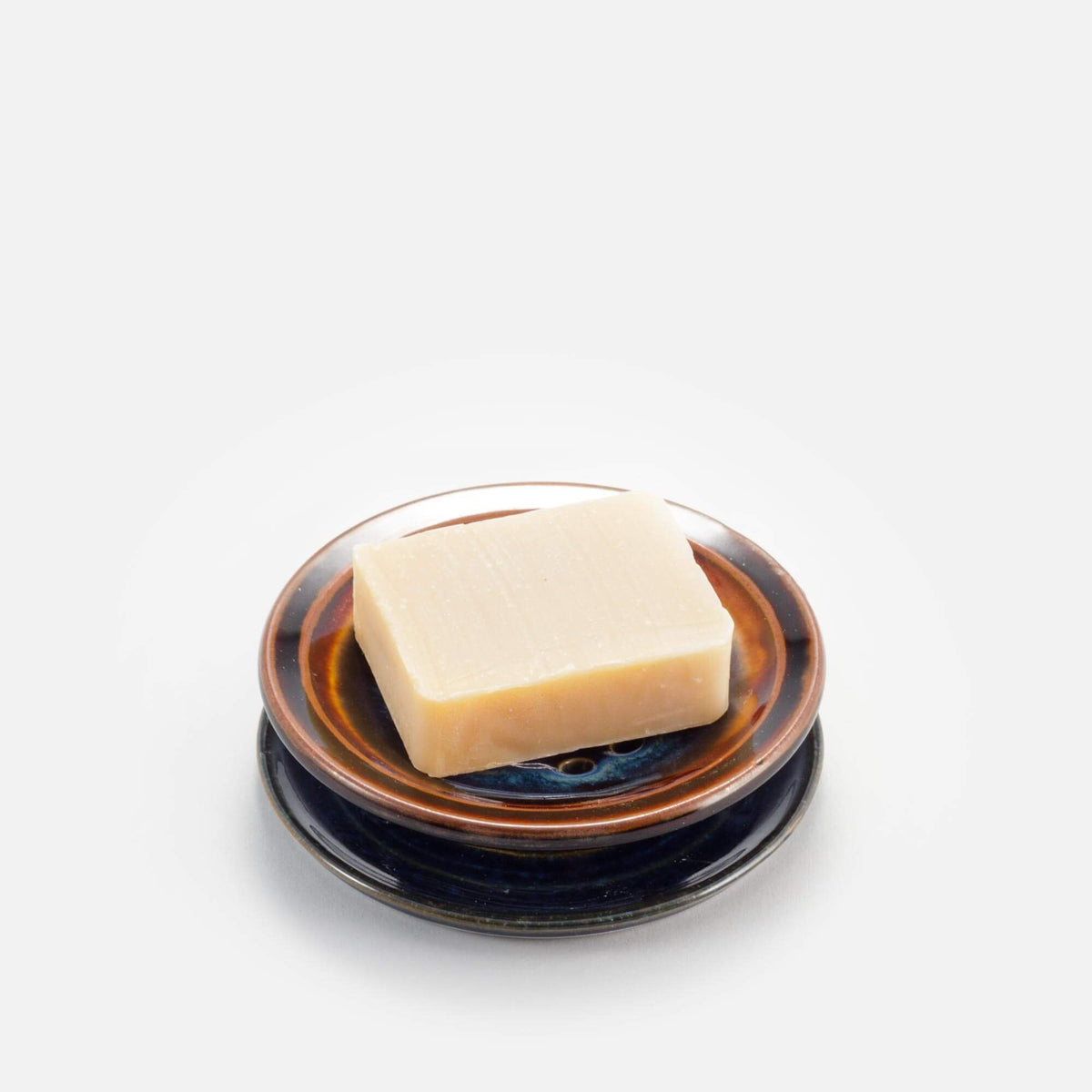 Handmade Ceramic Soap Dish in Blue Hamada by Georgetown Pottery in Maine