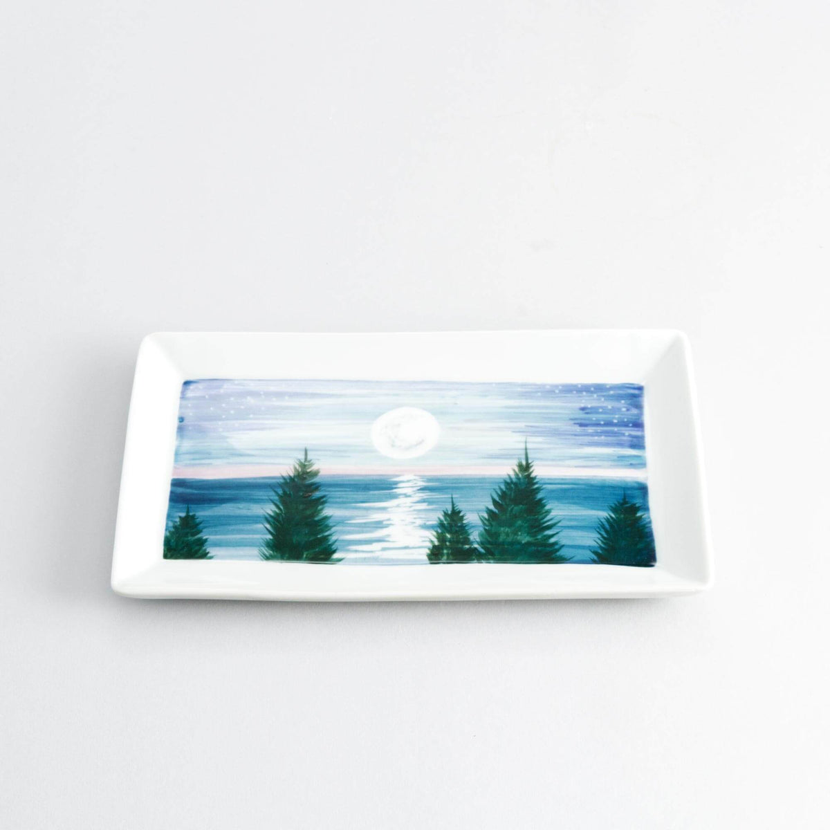 Handmade Pottery Tapas Plate in Moon pattern made by Georgetown Pottery in Maine