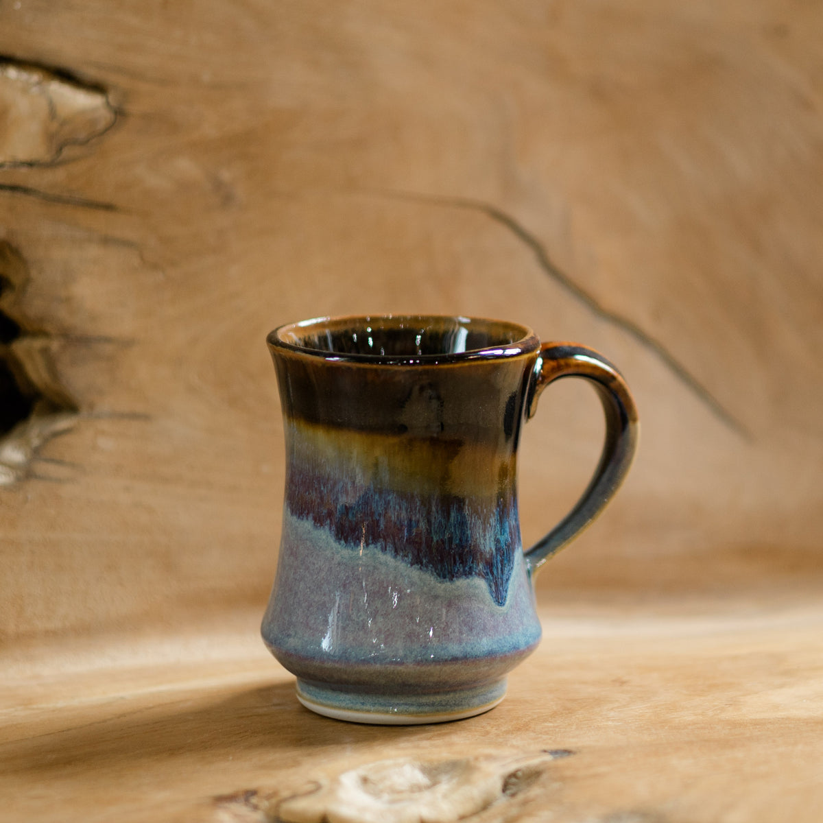 Pedestal Mug in Purple Hamada made by Georgetown Pottery in Maine 